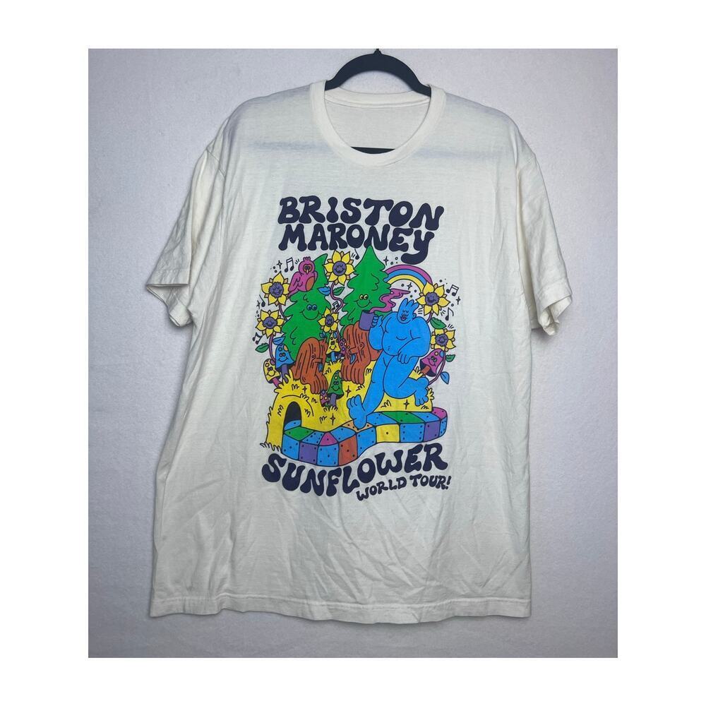 Briston Maroney Sunflower World Tour Cream Short Sleeve T Shirt